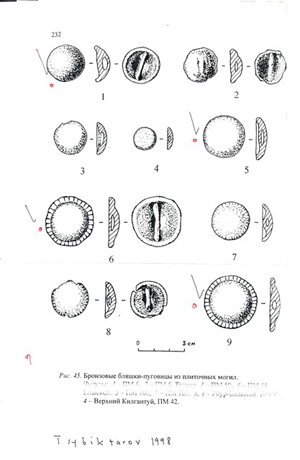 Slab Grave culture copper alloy objects