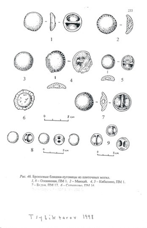 Slab Grave culture copper alloy objects