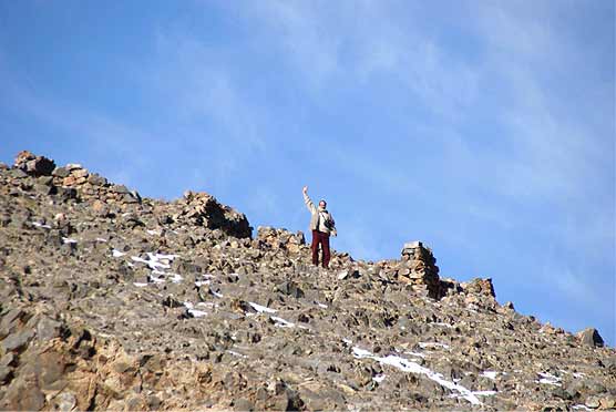 On the tip of the horse's ear at Tamchok Ngangpa Do.