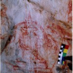 A red ochre Bon chorten