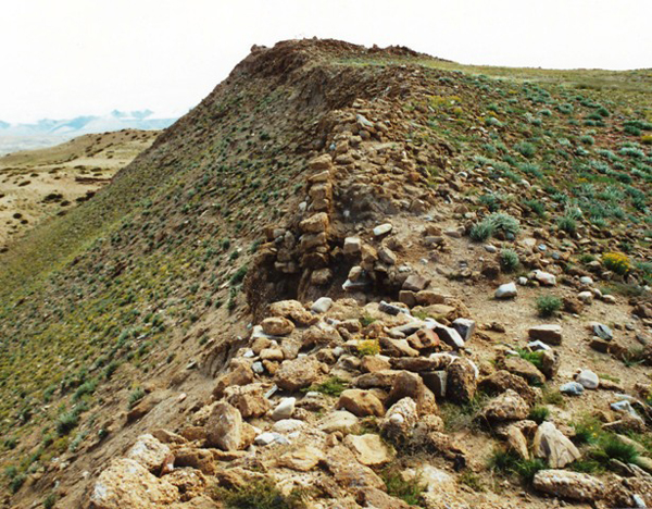 Fig. 8. A section of the defensive wall that lined the rim of the mesa at Castle Face 