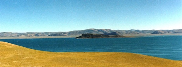 Fig. 12. The big black headland of the same lake seen from the south.