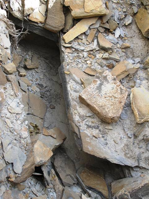 Fig. 9. Portion of a stone slab floor in Sector III. There is a shallow cavity underneath the stone flooring. This construction is but one indication of the great care and skill that went into building Sutlej River Valley Citadel. Its construction was underwritten by a powerful economic order, like the one explored in last month’s newsletter. 