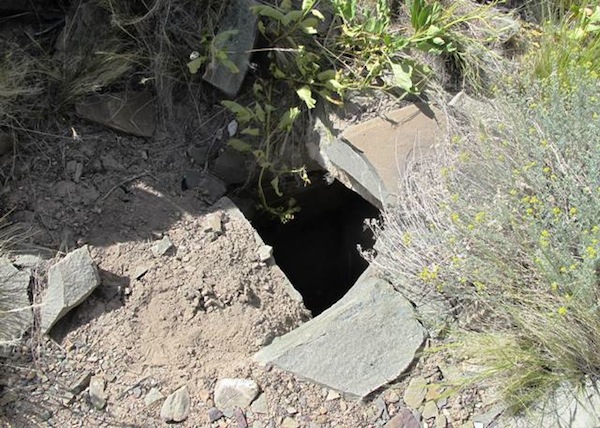 Fig. 8. A corbelled basement. Many of these subterranean structures are now filled with earth and rubble. At least in part they must have been constructed to create a level floor space.