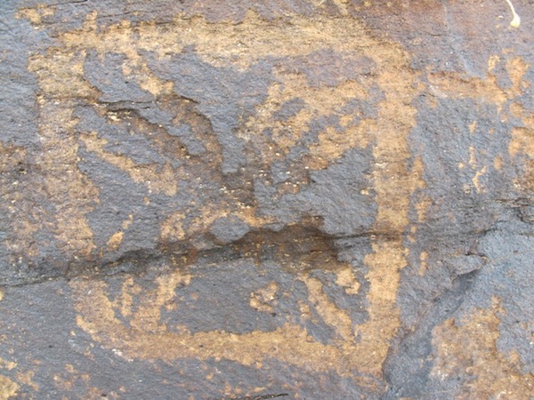 Fig. 2. A close-up view of the largest subject at the bottom of the same rock panel. 