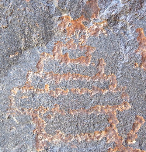 Fig. 62. Shrine or chorten with five tiers (the second from the bottom is overlapping) and tiny surmounting sphere or bumpa on top (9 cm high), en route to Gyurmo (el. 3260 m). Protohistoric or Early Historic period.