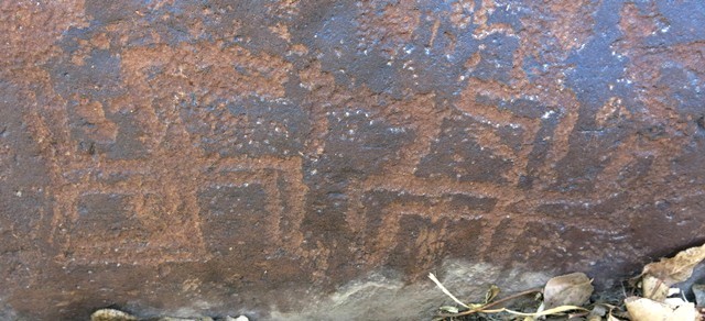 Fig. 91. Two opposing swastikas, Tabo, Forest Research Center (el. 3305 m). Protohistoric period.