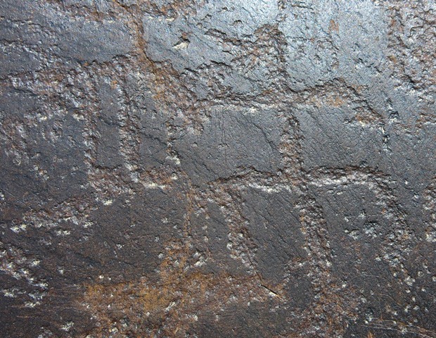 Fig. 6.5. Male anthropomorph on the same large rock panel as above. This probable human figure may be grasping something with its right hand. Iron Age.