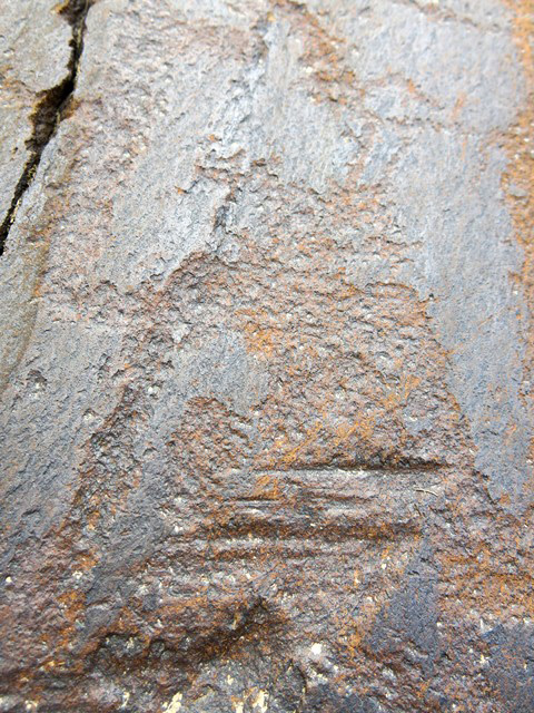 Fig. 6.8. Triangular subject on same large rock panel as above. Iron Age.