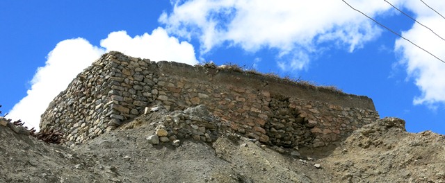 Fig. 10. A stone foundation of unknown age and function at Khartö.