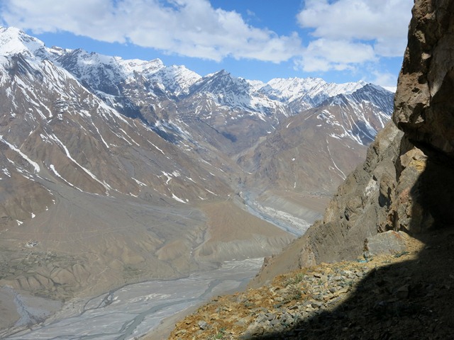 Fig. 28.1. The south mouth of Sinmo Khadang overlooking the Spiti river valley.