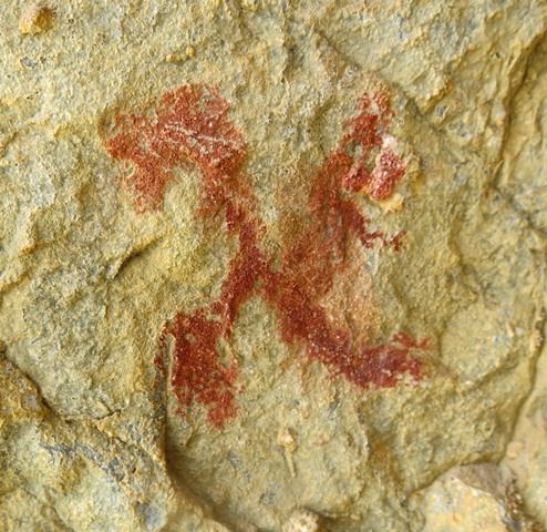 Fig. 28.15. Counterclockwise swastika on east wall of Srinmo Khadang.