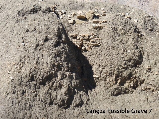 Fig. 33. Fragment of the stone substructure of a tomb largely obliterated during road construction. Photo courtesy of SRAHS.