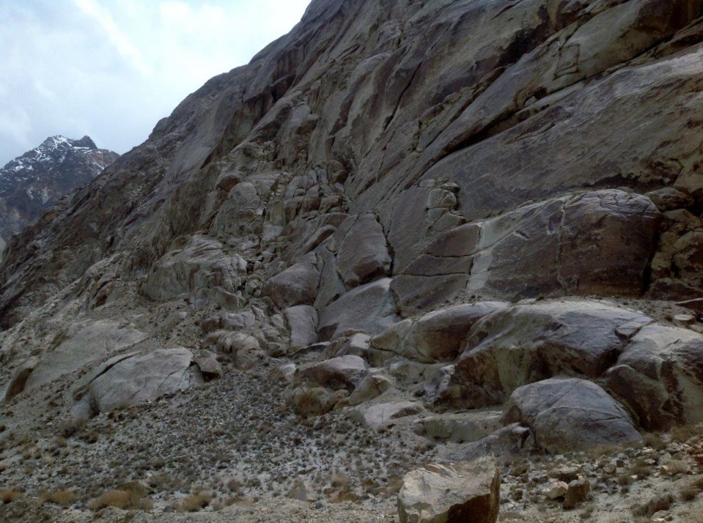 Fig. 3. A view of rocky slopes at the Khimi rock art site.