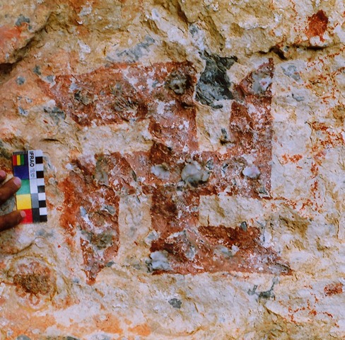 Fig. 76. Well-formed counterclockwise swastika, eastern Changthang.