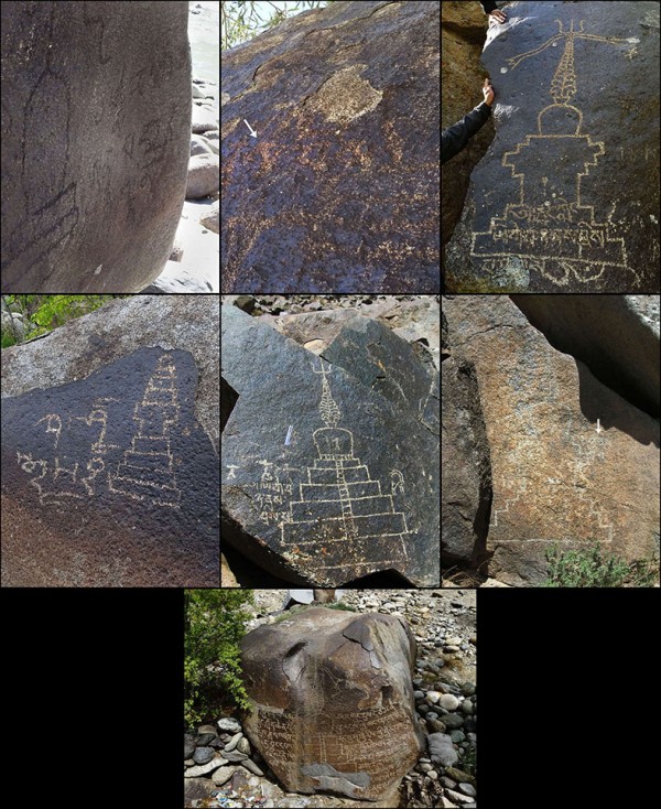 Fig. 16: Tibetan inscriptions at Kharool. [Q. Devers]