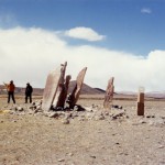 Large funerary pillars in southwestern Tibet