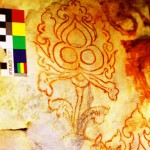 Bon pictograph of flaming jewels