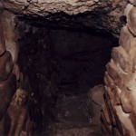 The entrance to an underground meditation chamber